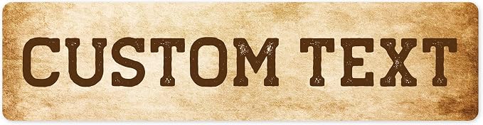 Custom Sign, Custom Street Sign, 11 Font Colors, 13 Font Styles, 4 Hole Options by MySignCenter