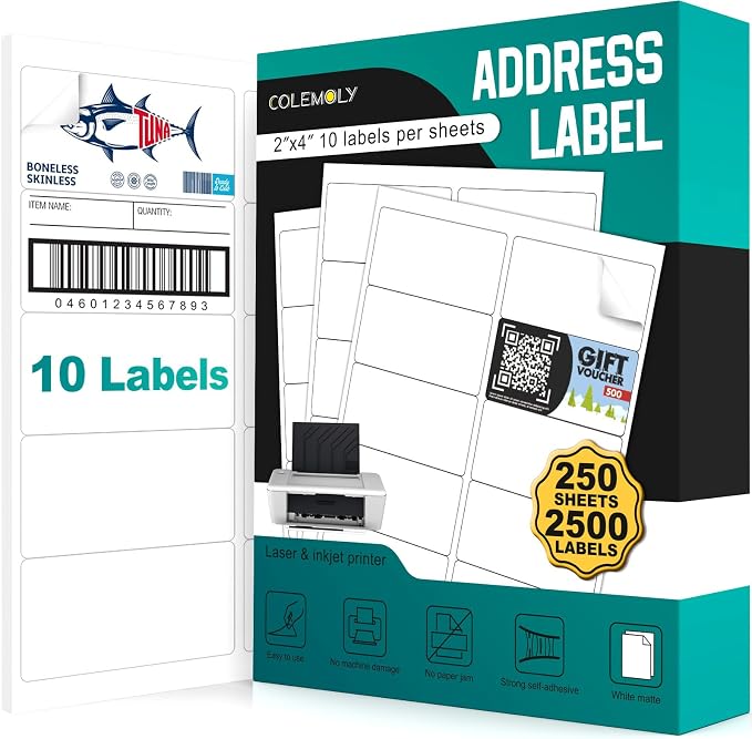 2x4 Labels Sticker Paper by Colemoly