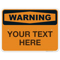Custom Warning Sign, OSHA Sign, 18x24 Inches, 3M EGP Reflective .080 Aluminum by SigoSigns