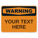 Custom Warning Sign, OSHA Sign, 18x24 Inches, 3M EGP Reflective .080 Aluminum by SigoSigns