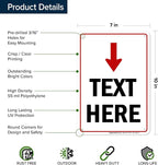 Custom Arrow, Custom Directional Sign, Arrow Down Sign, 7x10 Inches, 55 mil - Image 6