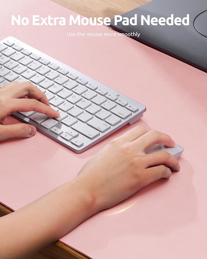 YSAGi Leather Desk Protector, Office Mat, Large Mouse Mat, Non-Slip PU Leather - Image 3