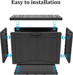 Decksplore 50 Gallon Outdoor Storage Box Waterproof Lockable Resin Deck Box - Image 5