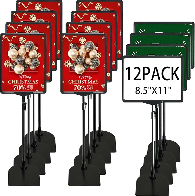 Sign Holder, 8.5 x 11 Inch Sign Stand by ONCEMORE