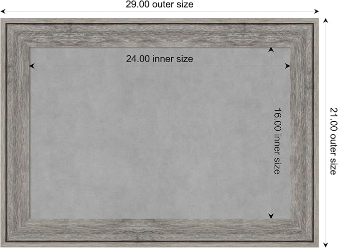 Amanti Art Grey Framed Magnetic Board 21x29 Medium Vision Board - Image 3