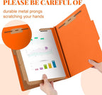 Skyygemm 12 Pcs Classification Folders Letter Size, 3 Divider Pressboard File - Image 4