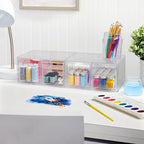 STORi Chloe Space-Saving Clear Drawer Organizer Sort Office, Beauty Supplies - Image 7