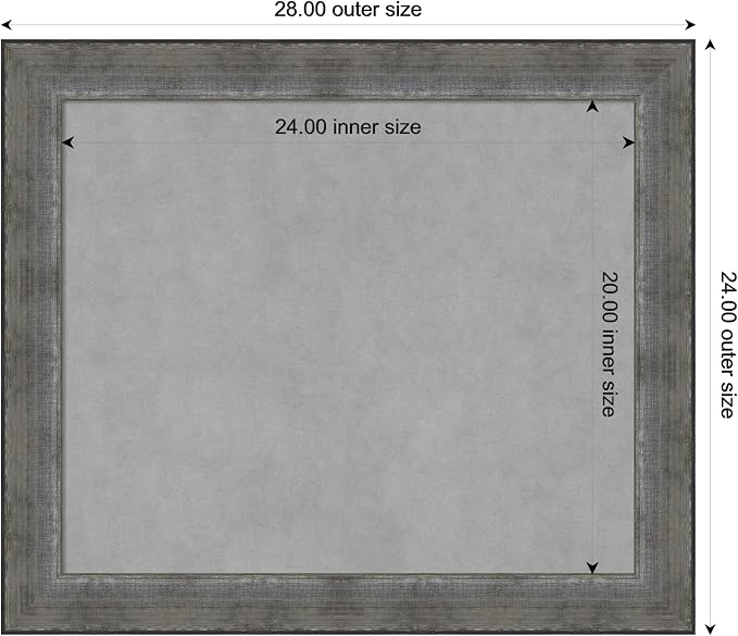 Amanti Art Silver Framed Magnetic Board 24x28 Medium Vision Board - Image 3