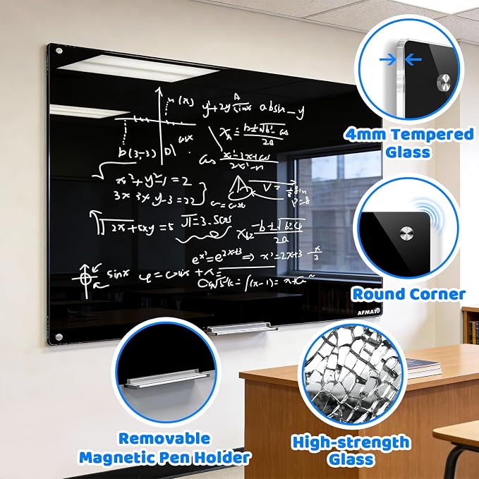 AFAMT Magnetic Dry Erase Board, 4mm Tempered Glass, Strong Magnetic Surface - Image 6