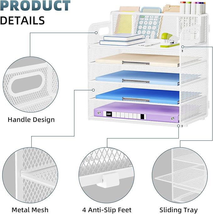 Marbrasse 5 Tier Paper Organizer - Image 4