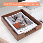Bamber Wood Letter Tray Wooden Desk Organizer Paper Document File Tray - Image 5