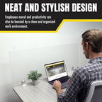OBEX Clear Acrylic Desk Mounted Privacy Panel - Image 2