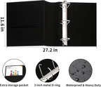 LETVPVOW Vintage Hardback 3 Ring Binder 3 Inch, Professional Leather Binder 3 - Image 3