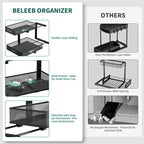 Beleeb Under Sink Organizer, Extra-Wide Upgrade, Height Adjustable Organization - Image 5