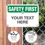 Custom Safety First Sign, OSHA Sign, 10x7 Inches, Rust Free .040 Aluminum - Image 4
