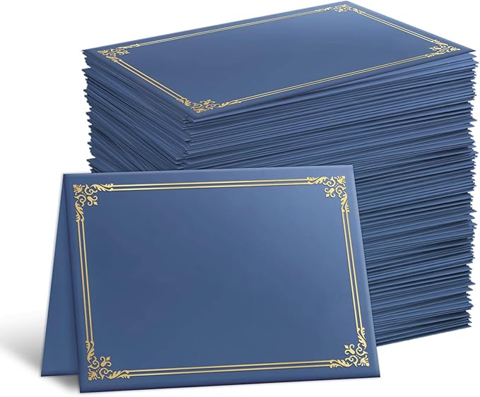 30 Packs Certificate Covers, Certificate Holders Gold Foil Border, by Unknown