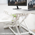 VIVO 32 inch Desk Converter, K Series, Height Adjustable Sit to Stand Riser - Image 7