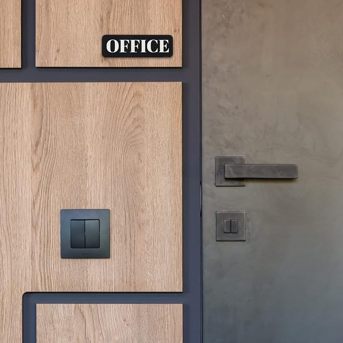 PATIKIL Office Sign, Acrylic 6"x2" Self Adhesive Door Sign Sticker Waterproof - Image 6