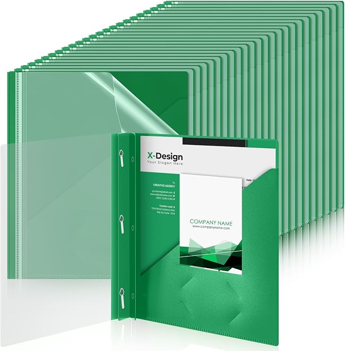 Teling 48 Pcs Clear Front Report Covers by Teling