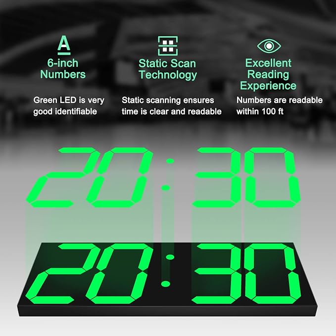 LED Large Digital Wall Clock, Oversize Wall Clock - Image 5
