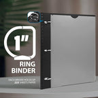 WOT I 12-Pack Telescoping 3 Ring Binder 1 Inch, Expandable Flexible Binder - Image 5