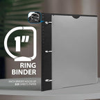 WOT I 1 Inch Telescoping 3 Ring Binder 4 Pack, Expandable Flexible Binder - Image 6