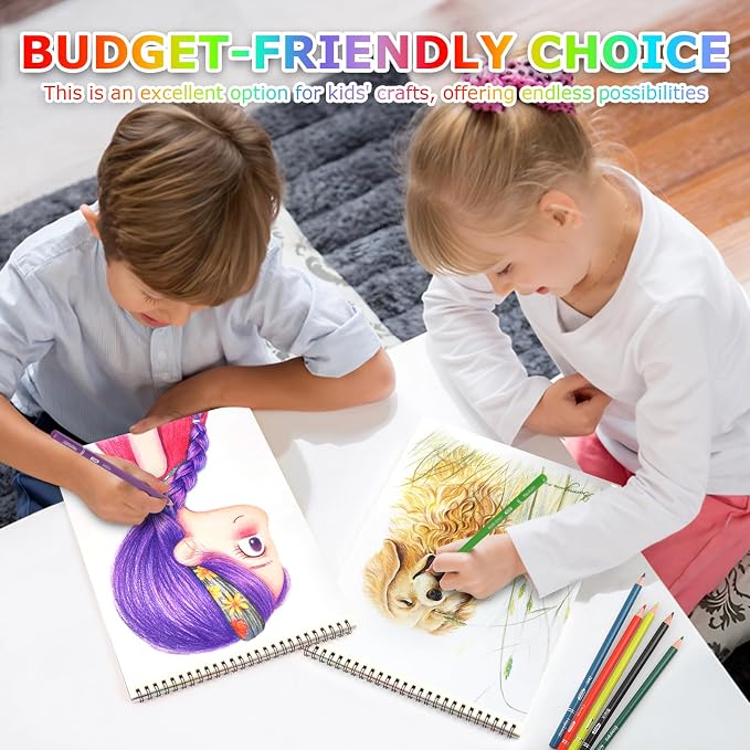 3-Pack 50 Sheets 9" x 12" Sketch Book, Spiral Bound Art Sketchbook, Bulk School - Image 4