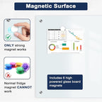 Magnetic Glass Whiteboard for Wall, Large Frameless White Board for Home and - Image 4