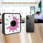 Secura 60-Minute Visual Countdown Timer, 7.5-Inch Oversize Classroom Visual - Image 4