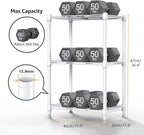 M MZG 450 lbs Wire Storage Shelving 3-Tier Utility Shelving Unit Steel - Image 3