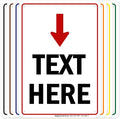Custom Arrow, Custom Directional Sign, Arrow Down Sign, 7x10 Inches, 55 mil by MySignCenter