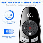Rechargeable Presentation Clicker Wireless Presenter Remote w Laser Pointer - Image 5