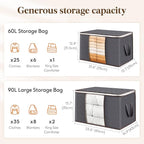 Lifewit 8 Pack Foldable Clothes Storage Bins - Image 2