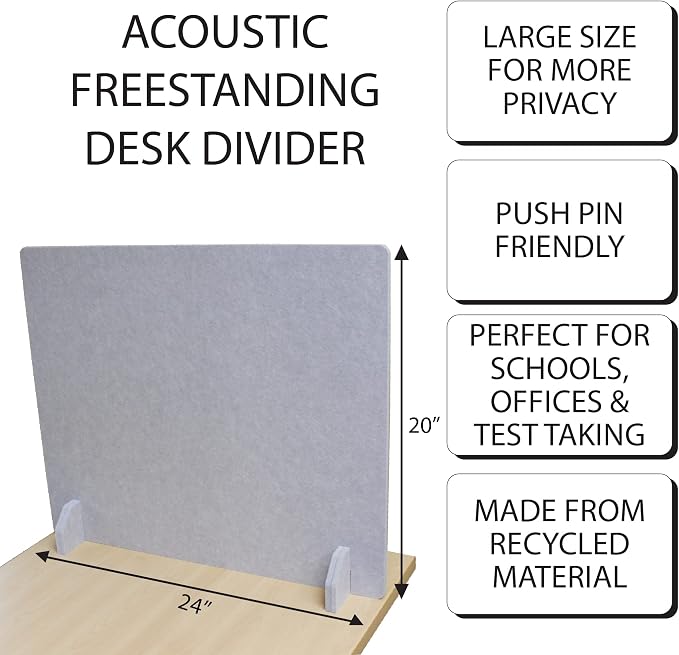 Planche Acoustic Freestanding Desk Divider - Image 2