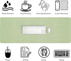 Bloss 47.2" x 16.9" Large Desk Mat, Leather Mouse Keyboard Pad, Non-Slip - Image 4