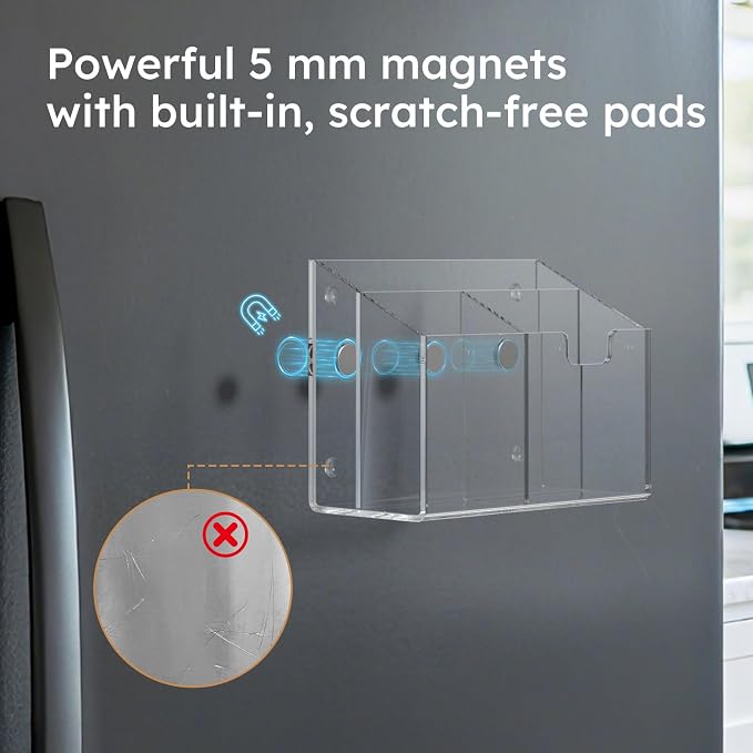 AITEE Magnetic Pen Holder for Refrigerator, Holds Markers, Scissors & Notes - Image 4