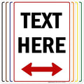 Custom Arrow, Custom Directional Sign, Two Way Arrow, 10x14 Inches, 55 mil by MySignCenter