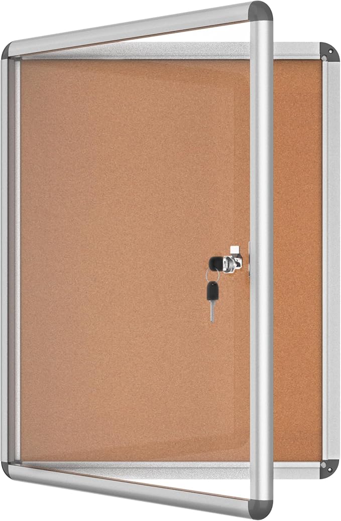 Mifuro 26"x20" Enclosed Bulletin Board, Lockable Weather-Resistant Aluminum by MifuroOfficeProduct