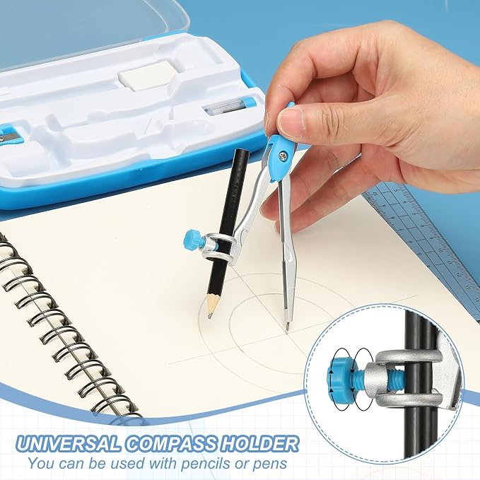 PATIKIL Geometry Precision Tool Set, Sky Blue - Image 4