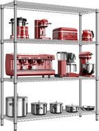 M MZG 1760 LBs 4 Tier Storage Rack Metal Wire Shelving Unit, Storage Standing by MEIGAOPLASTICANDMETALHKCOLIMITED