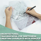 Tracing Paper 8.5x11 inch, 100 Sheets Transparent Vellum Paper - Image 6