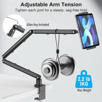 iPad Holder for Desk, Adjustable Tablet Arm iPad Desk Mount - Image 4