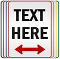Custom Arrow, Custom Directional Sign, Two Way Arrow, 36x48 Inches, Reflective by MySignCenter