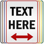 Custom Arrow, Custom Directional Sign, Two Way Arrow, 36x48 Inches, Reflective by MySignCenter
