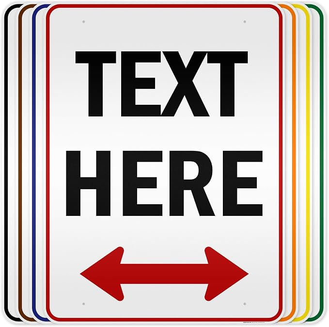 Custom Arrow, Custom Directional Sign, Two Way Arrow, 36x48 Inches, Reflective by MySignCenter