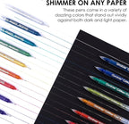 Grabie Jumbo Glitter Gel Ink Pen Set Of 18, Metallic Vibrant Sparkle Gel Pens - Image 6