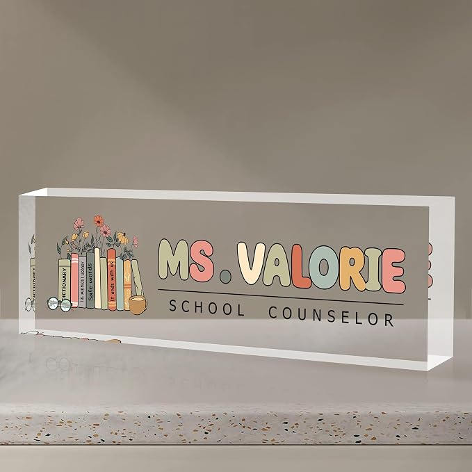 Personalized Name Plate for Desk, Custom Desk Name Plate, Acrylic Name Plate by EOBIBIFUN