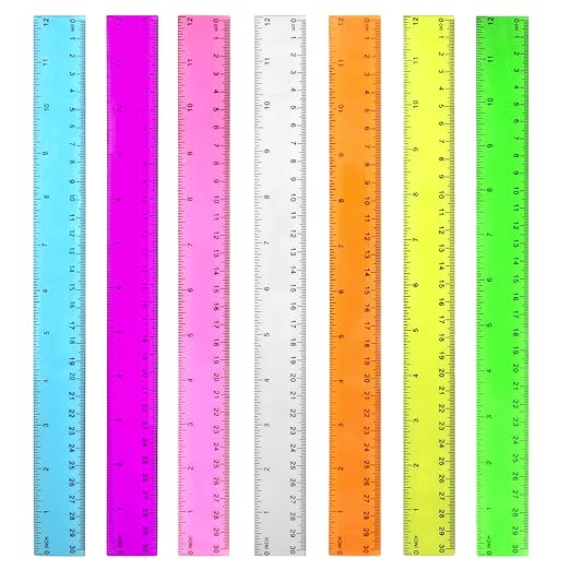 Color Transparent Ruler Plastic Rulers by DAGONGREN