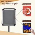 Newzueby Adjustable Pedestal Floor Stand Sign Holder - Image 2