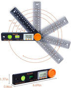 Rainyb Digital Angle Finder Tool 5 inch Pocket Protractor 0-360 degree LED - Image 3